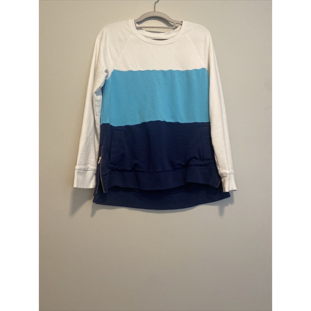 Lilly Pulitzer Beach Comber Pullover Womens Medium Low Tide Navy Colorblock